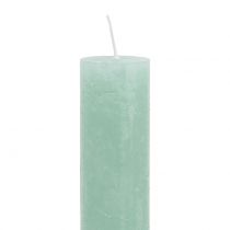 Itens Velas cônicas de cor sólida verde claro 34 mm x 300 mm 4 unidades