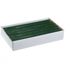 Itens Velas cônicas de cor sólida, verde escuro, 22×240mm, pacote com 12 unidades.