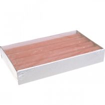 Itens Velas cônicas tingidas de laranja pêssego 34×240mm 4 unidades