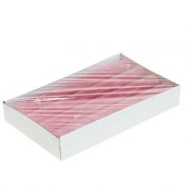 Itens Velas em bastão tingidas de rosa 34 mm x 240 mm 4 un