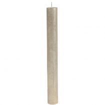 Itens Velas cônicas cor sólida champanhe 34mm x 300mm 4 un