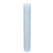 Itens Vela cônica azul para castiçais e decoração de mesa, 34x240mm, conjunto com 4 unidades.