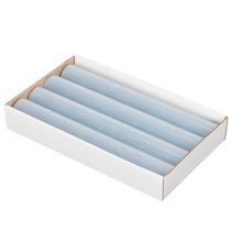Itens Vela cônica azul para castiçais e decoração de mesa, 34x240mm, conjunto com 4 unidades.