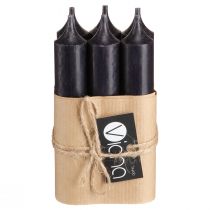 Itens Velas cônicas curtas velas pequenas pretas 110mm Ø21mm cacho de 6 unid.