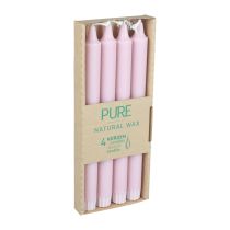 Itens Velas Cônicas PURE Velas Wenzel Rosa Antigas Rosa 250/23mm 4 un