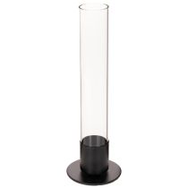 Itens Castiçal cônico com cilindro de vidro. Simples e atemporal. 31 cm