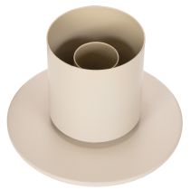 Itens Castiçal moderno para vela cônica com base e cilindro de vidro, 31 cm