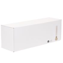 Itens Castiçal moderno para vela cônica com base e cilindro de vidro, 31 cm