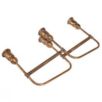 Itens Castiçal antigo para 4 velas dourado 18×18cm Alt.16,5cm