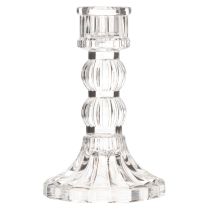 Itens Castiçal transparente, design clássico, decoração de mesa, 12 cm, 2 peças