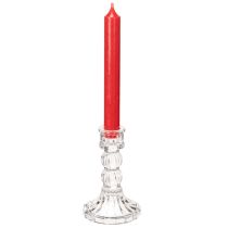 Itens Castiçal transparente, design clássico, decoração de mesa, 12 cm, 2 peças