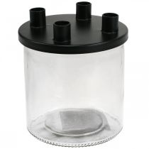 Castiçal vidro Vara castiçal decoração vidro A11cm Ø10cm