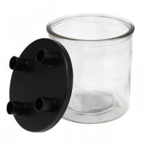 Castiçal vidro Vara castiçal decoração vidro A11cm Ø10cm