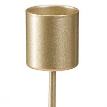 Itens Castiçais de encaixe, dourado fosco, para velas de 24 mm, 11 cm, 16 peças