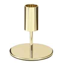 Itens Porta-velas moderno dourado de metal com altura de 10 cm, 4 peças