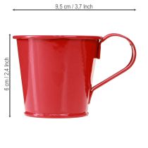 Itens Porta-velas de metal vermelho H6cm 6 peças