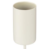 Itens Porta-vela de metal em bastão, bege, A11cm, 4 peças