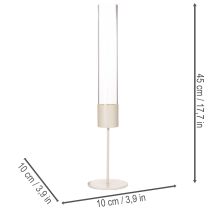 Itens Castiçal cilíndrico moderno de vidro com 45 cm