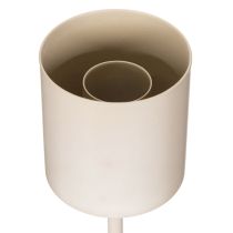Itens Castiçal com cilindro de vidro sobre base metálica de 50 cm