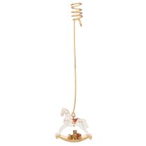 Itens Suporte para vela de Natal em forma de cavalo de balanço, 20 cm, conjunto com 3 peças