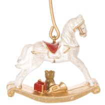 Itens Suporte para vela de Natal em forma de cavalo de balanço, 20 cm, conjunto com 3 peças