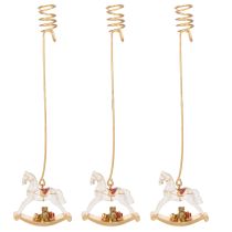 Itens Suporte para vela de Natal em forma de cavalo de balanço, 20 cm, conjunto com 3 peças