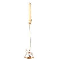 Itens Suporte para vela de Natal em forma de cavalo de balanço, 20 cm, conjunto com 3 peças