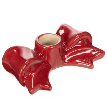 Itens Castiçais vermelhos em formato de laço para velas cônicas de 11 cm, 2 peças