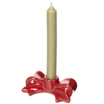 Itens Castiçais vermelhos em formato de laço para velas cônicas de 11 cm, 2 peças