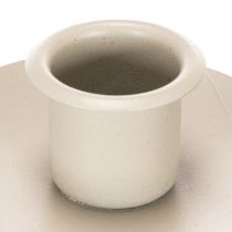 Itens Castiçal com base em madeira de bétula e anel de metal, 20 cm