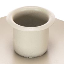 Itens Castiçal em formato de estrela com base de madeira para vela de 20 cm.