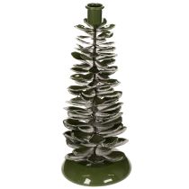 Itens Castiçal em forma de árvore de Natal, decoração em metal verde, 28 cm