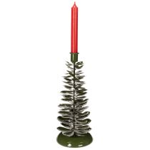Itens Castiçal em forma de árvore de Natal, decoração em metal verde, 28 cm