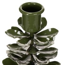 Itens Castiçal em forma de árvore de Natal, decoração em metal verde, 28 cm