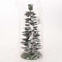 Itens Castiçal em forma de árvore de Natal, decoração em metal verde, 28 cm
