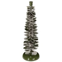 Itens Castiçal em formato de árvore de Natal, metal verde, 45 cm