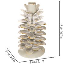 Itens Castiçal em formato de pinha para velas finas, 17 cm