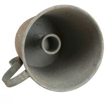 Itens Castiçal cônico copo vintage decorativo cinza Ø11cm Alt.11cm