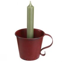 Itens Castiçal cônico copo vintage decorativo vinho tinto Ø9,5cm Alt.8cm 3 unidades