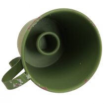 Itens Castiçal em bastão copo vintage decoração de metal verde Ø9,5cm Alt.8cm 3 unidades