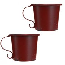 Itens Castiçal cônico copo vintage metal vinho tinto Ø7cm Alt.6cm 2 unidades