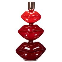 Itens Porta-velas em formato de lábios brilhantes, design moderno, 21 cm