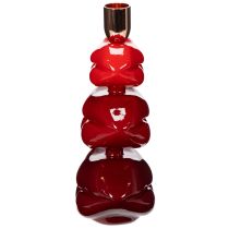 Itens Porta-velas em formato de lábios brilhantes, design moderno, 21 cm