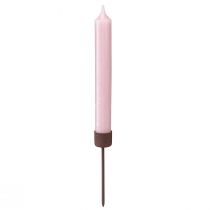 Itens Castiçal em bastão para tampar marrom ferrugem Ø22mm Alt.10,5cm 12 unid.