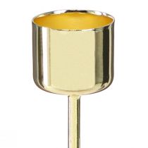Itens Castiçal em bastão para tampar ouro Ø22mm Alt.10,5cm 12 unid.