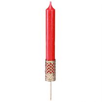Itens Castiçais de vareta, dourados, Ø22mm, A10cm, 4 peças