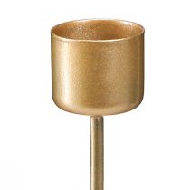 Itens Castiçal em bastão para tampar ouro fosco Ø22mm Alt.10,5cm 12 peças