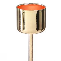 Itens Castiçal em bastão para conectar ouro vermelho Ø22mm Alt.10,5cm 12 peças