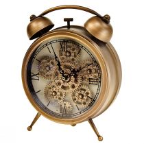 Itens Relógio Steampunk com despertador em números romanos 23x8x29,5cm