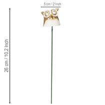 Itens Coruja decorativa de cerâmica para plantas, 26 cm, 2 peças.